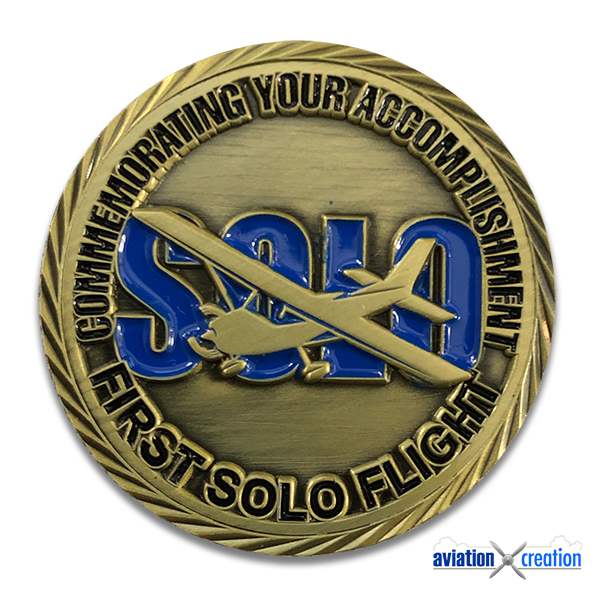 First Solo Flight Recognition Coin Award